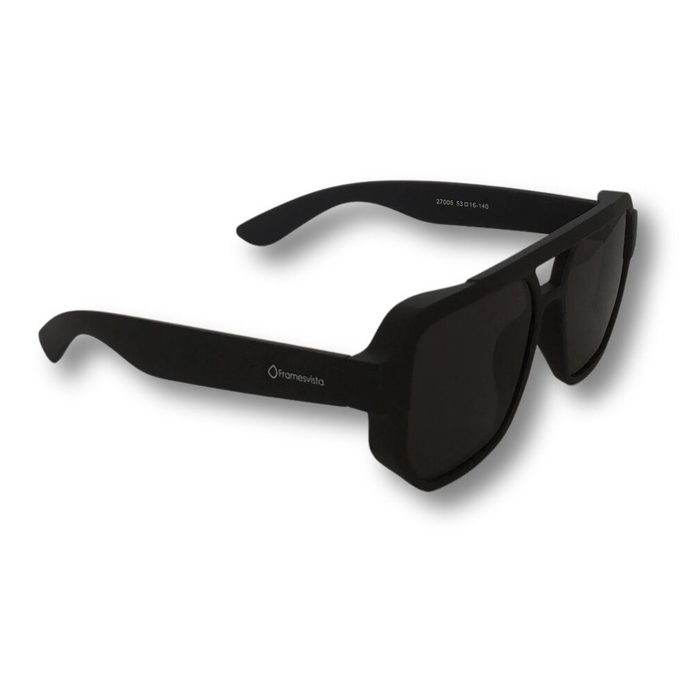 Framesvista Black Electric Square Sunglasses For Men